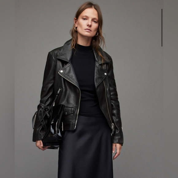 All Saints Jackets & Blazers - All Saints Balfern Biker Leather Jacket